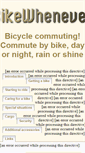 Mobile Screenshot of bikewhenever.com